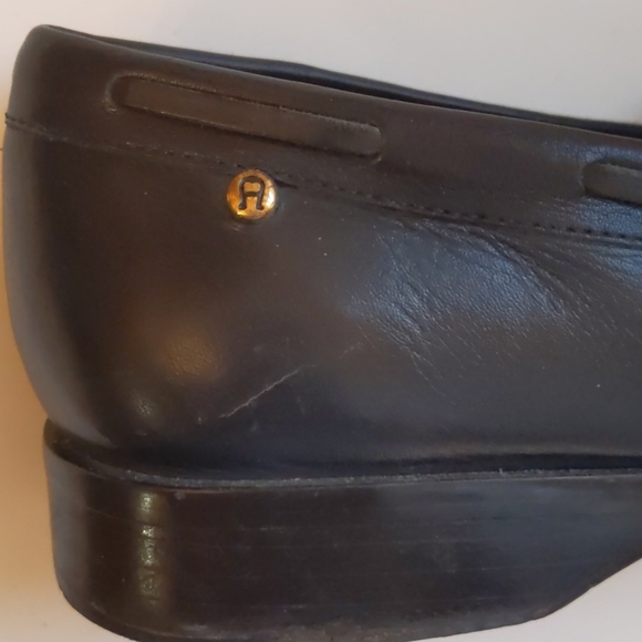 Etienne Aigner black leather tassel loafers-sz 8 - Picture 7 of 8